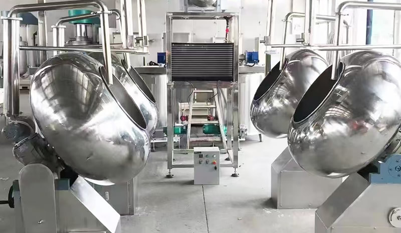 What are the common specifications of chocolate polishing machines, mainly in terms of the materials used.